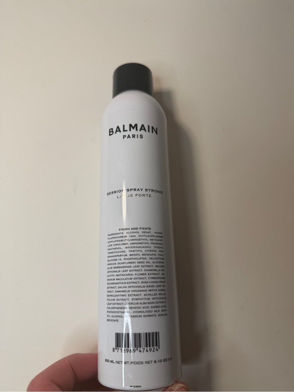 Balmain White and Black Strong Hold Session Spray for Women